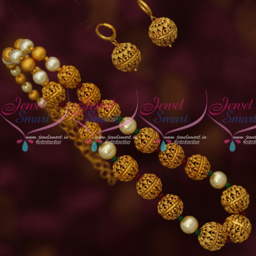 NL14105 Low Price Uneven Matte Gold Tone Latest Beaded Fashion Jewellery Designs Shop Online