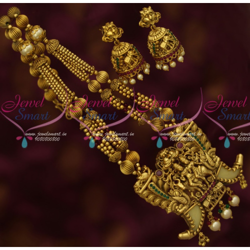 NL14036 Tiger Nail Design Shiva Parivar Antique Beaded Traditional Imitation Jewelry Online