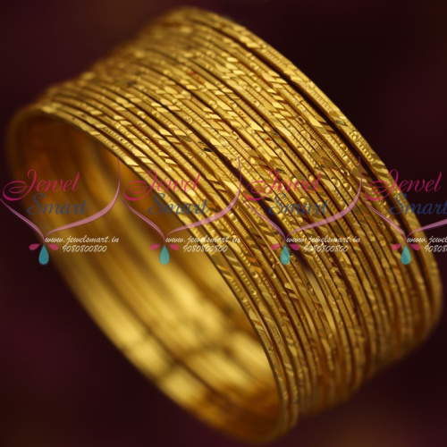 B14605 Thin Delicate 24 Pieces Bangles Set Daily Wear Jewellery Low Price Shop Online