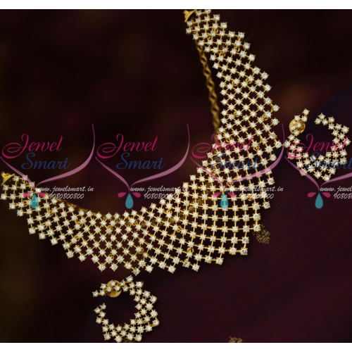 NL14529 AD Diamond Finish Solitaire Concept Imitation Jewellery Stylish Necklace Shop Online