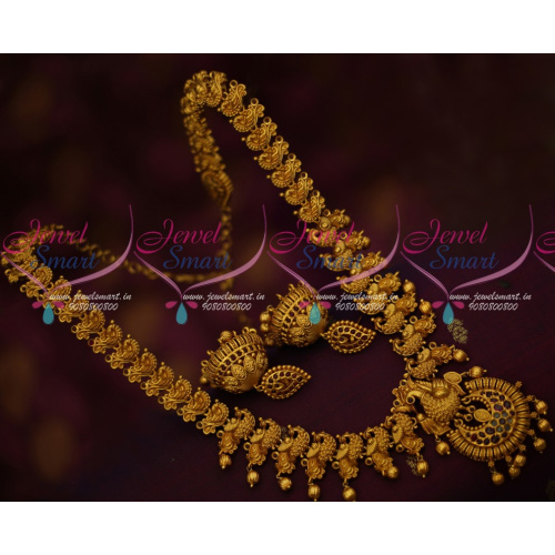 NL14600 Matte Gold Plated Jewellery Kemp Haram Traditional Design Jhumka Earrings Online