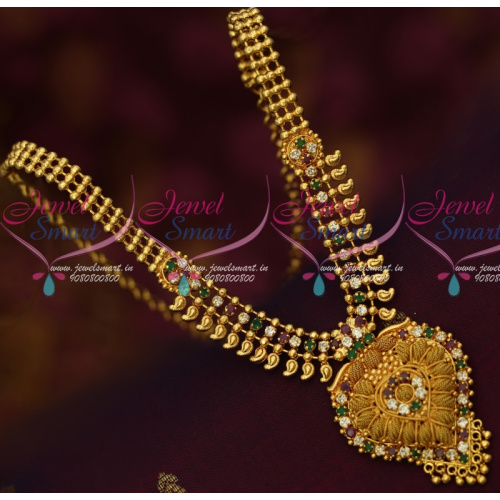 NL14445 Multi Colour AD Stones Artificial Jewelry South Indian Micron Covering Low Price Daily Wear 