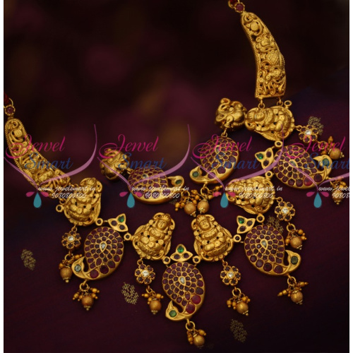 NL14327 Real Look Hollow Nagas Handmade Intricately Crafted Gold Antique Imitation Jewelry Shop Online