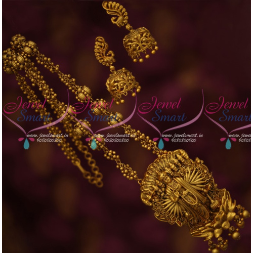 NL14361 Lord Vishnu Dasavatharam Jewellery Beads Chain Pendant Matte Antique Temple Collection Online