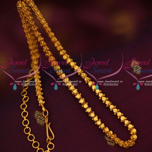 C14303 18 Inches Matte Reddish Gold Plated Chain Fancy Cutting Design Online