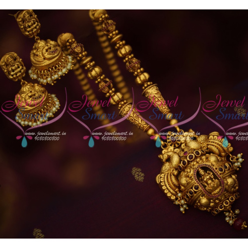 NL14338 3D Emboss Nagas Hollow Pendant Beaded Temple Necklace Real Kemp Jewellery Handmade