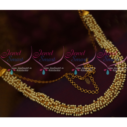 H14474 Pearl Beads Design Hip Chain Fancy Design Matte Finish Plating Shop Online