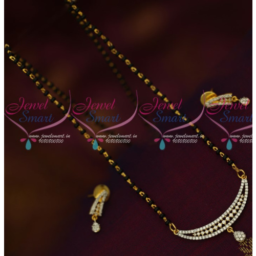 MS15063 Single Line Simple Design Short Mangalsutra Traditional Indian Jewelry Online