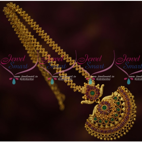 PS15124 South Indian Gold Covering Jewelry Attiga Style Ghajiri Chain Pendant Shop Online