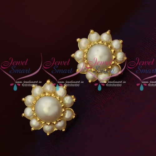 ER14793 AD Fresh Water High Quality Pearls Small Size Traditonal Earrings Shop Online
