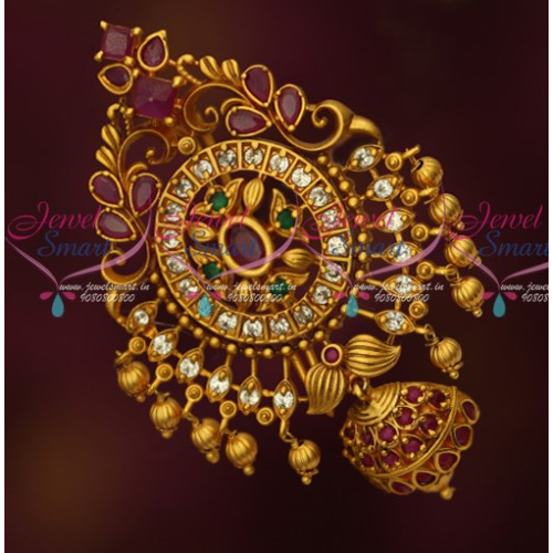 H15037 Bridal Jewellery Hair Jada Billa Ruby Emerald Traditional Design Online