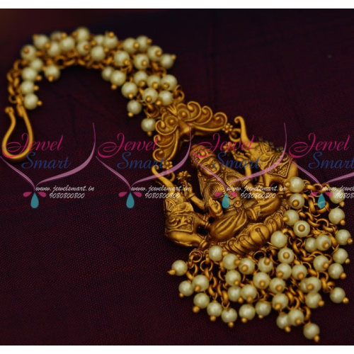 T14845 Pearl Danglers Temple Maang Tika Nethi Chutti Bridal Jewellery Designs Shop Online