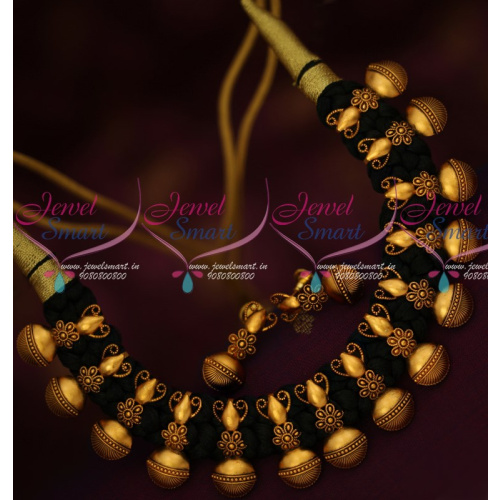 NL14930 Black Color SilkThread Fashion Jewellery Antique Reddish Pendant Designed Collections