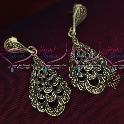 ER15856 92.5 Silver Jewellery Hangings Model Oxidised Finish Earrings Online