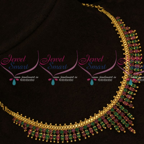 NL15693 Marquise Stones South Indian AD Fancy Gold Covering Jewellery Set Online