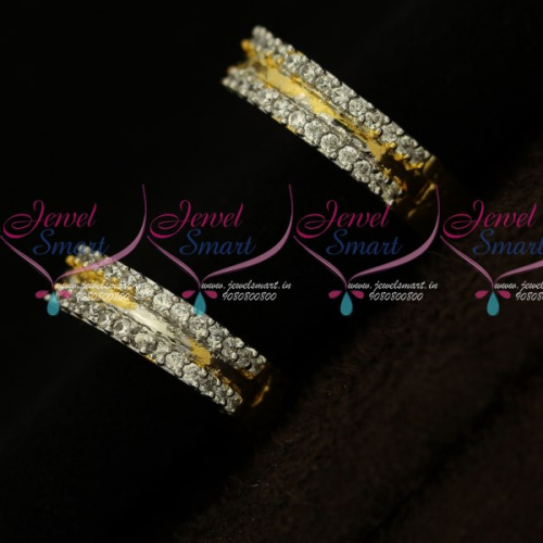 AE5054 Gold Silver Two Tone Plated AD Stones Earrings Latest Fashion Jewelry Online