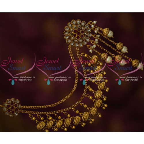 EC15369 Bahubaali Movie Style Mattal EarChains Latest Bridal Antique Jewelry Shop Online