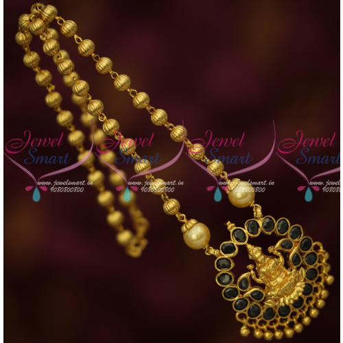 NL15287 Black Stones Temple Beaded Jewelry Gold Plated Low Price Traditional Design Online