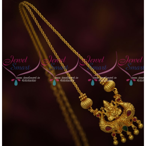 PS15187 Temple Pendant Twisted Chain Latest South Indian Casual Wear Jewelry Online