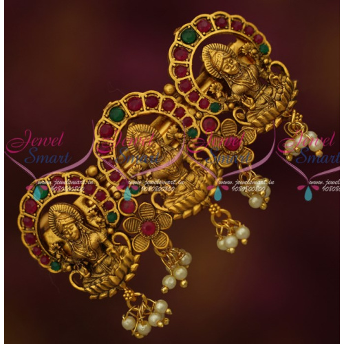 H15791 Temple Nagas Jewellery Antique Hair Clips Latest Traditional Accessories Online