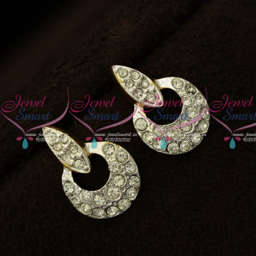 E6402 Small Size Gold Silver Plated Floral Design Earrings Micron Plated Regular Wear