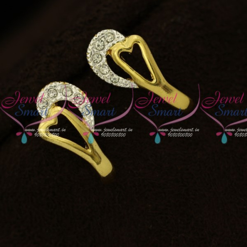 E10374 Small Size Stylish Daily Wear Micron Gold Covering Earrings Online