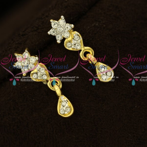E8665 Small Size Trendy Daily Wear Micron Gold Covering Earrings Online