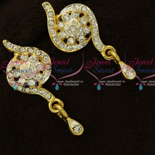 E10322 Floral Design Trendy Daily Wear Micron Gold Covering Earrings Online
