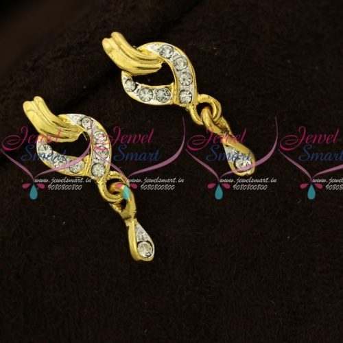 E10367 Trendy Daily Wear Micron Gold Covering Earrings Online