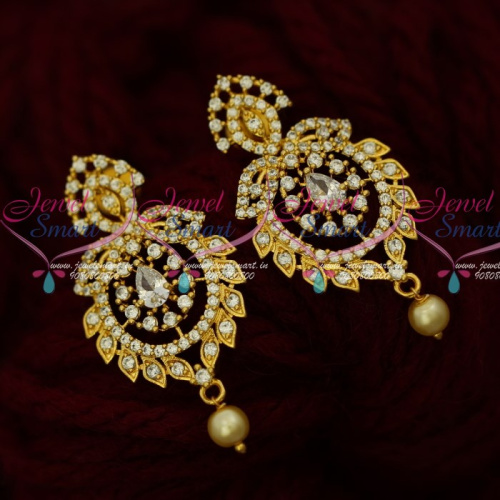 ER16306 AD Earrings South Indian Artificial Jewellery Designs Screw Lock Shop Online
