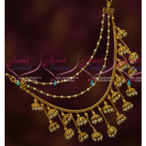 EC16133 South Indian Fashion Jewellery Ear Chains Bahubaali Movie Style Imitation Collections