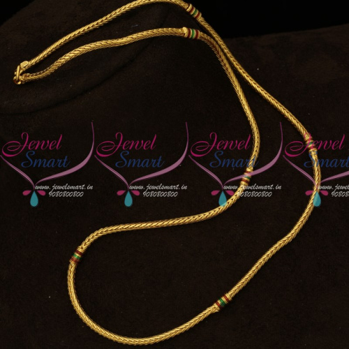 C16428 Thali Chain Tamilnadu Design Jewellery Kodi Enamel Finish Models Online