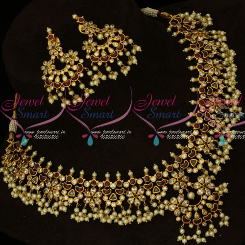 NL16102 Real Kemp Gutta Pusalu South Indian Traditional Gold Finish Jewellery Online