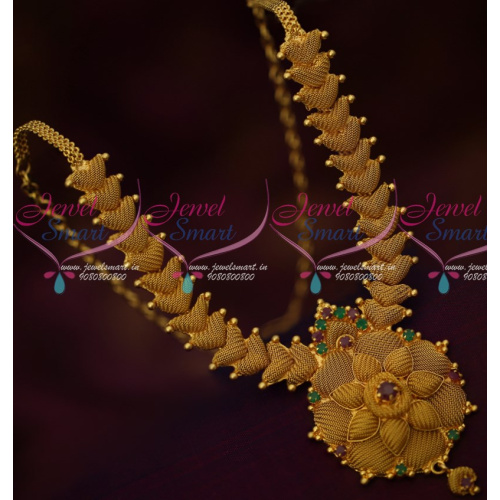 NL16339 Low Price South Indian Net Design Fancy Necklace Latest Gold Covering Jewellery