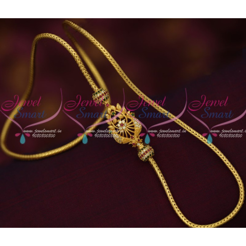 C16485 South Indian Jewellery AD Mugappu Chain Latest Thali Kodi Models Online