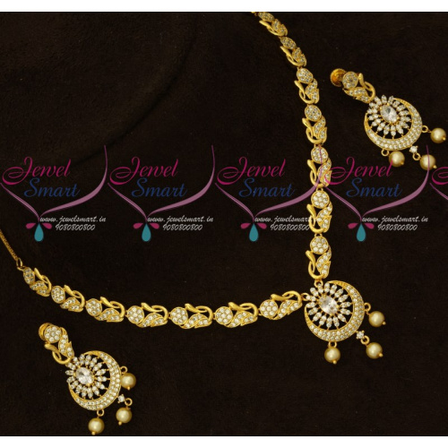 NL16576 AD White Stones Low Price Good Quality Imitation Necklace Shop Online