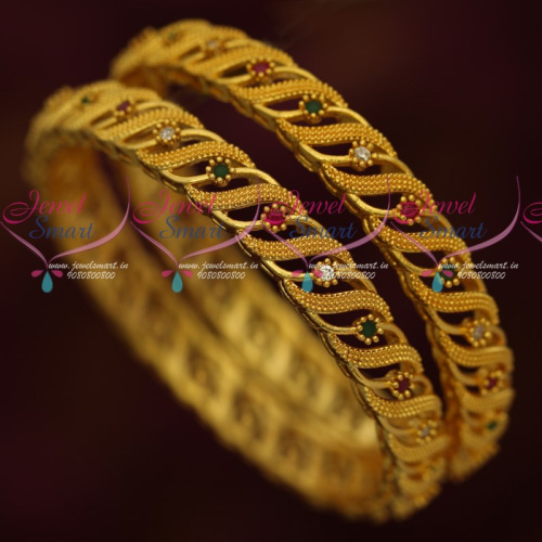 B16612 Broad Design Imitation Bangles South Gold Covering Plated Jewellery Online