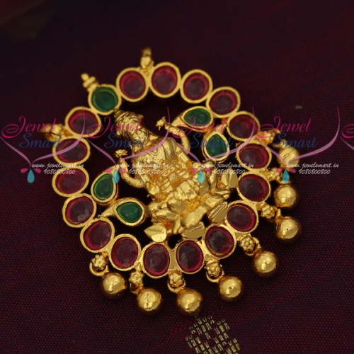 PS16788 Double Hook Temple Pendant Traditional South Indian Imitation Jewellery 