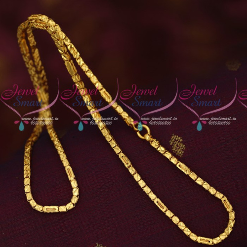 C16810 3 MM Double Design Box Chain Gold Covering South Indian Jewellery