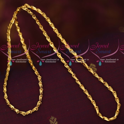 C16811 3.5 MM Traditional Gobi Design Chain Gold Covering South Indian Jewellery