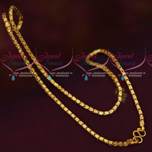 C16812 2 MM Fancy Box Design Chain Gold Covering South Indian Jewellery