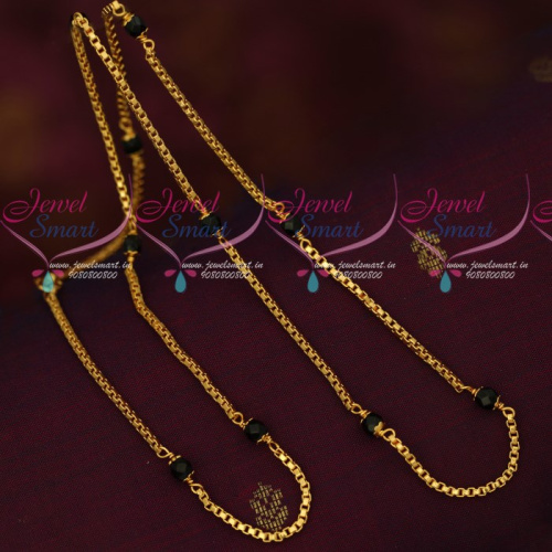 C16816 Crystal Beads Gold Plated Chain Traditional Model Daily Wear Jewellery Online