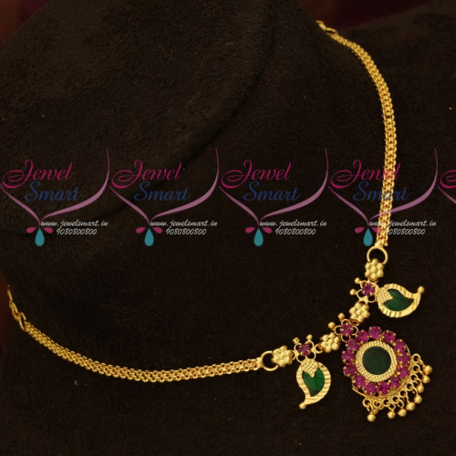 NL6587 Kerala Palakka Mala Design Kids Necklace South Indian Traditional Jewellery