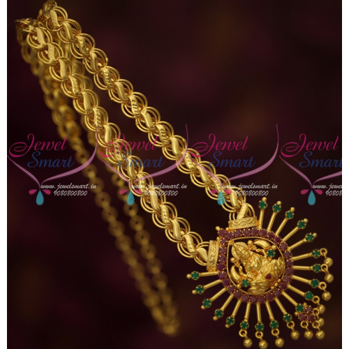 NL16553 Broad Chain Sun Design Temple Pendant Latest Gold Covering Imitation Jewelry Online