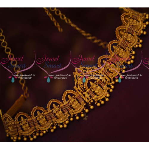 H16568 Bridal Grand Vaddanam Latest AD Stones Gold Inspired Intricately Designed Jewellery