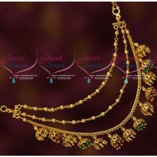 EC16887 Multi Layer Ear Chains Bahubaali Style Fashion Jewellery Latest Fashion Online