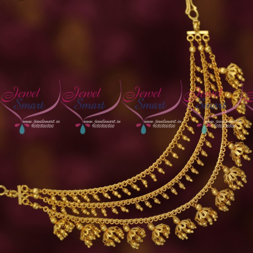 EC16889 Multi Layer Golden Beads Mattal Bahubaali Style Fashion Jewellery Latest Fashion Online