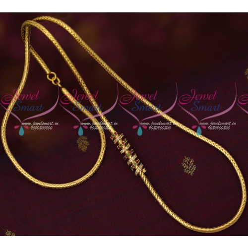 C16908 Latest Trendy Imitation Jewellery Gold Model Spiral Side Pendant Roll Kodi Chain
