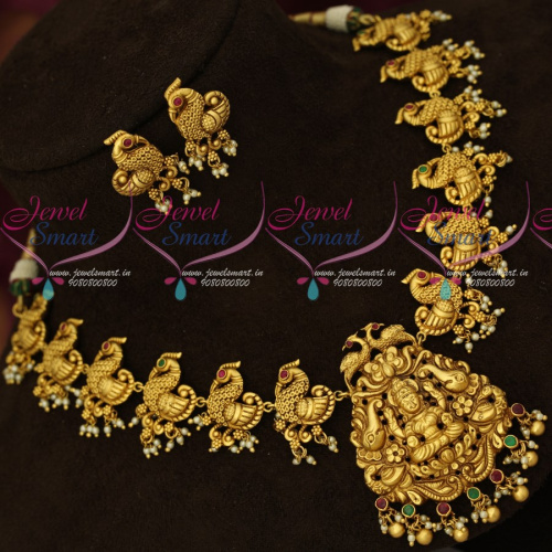 NL16972 Temple Traditional Nagas Jewellery Gold Finish Antique Bridal Designs Online