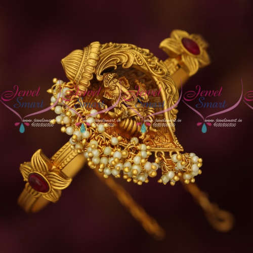 V17004 Temple Lord Vinayagar Design String Vanki Latest Pearl Jewellery Online